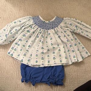 Beaufort Bonnet Co smocked swing top with corduroy bloomer